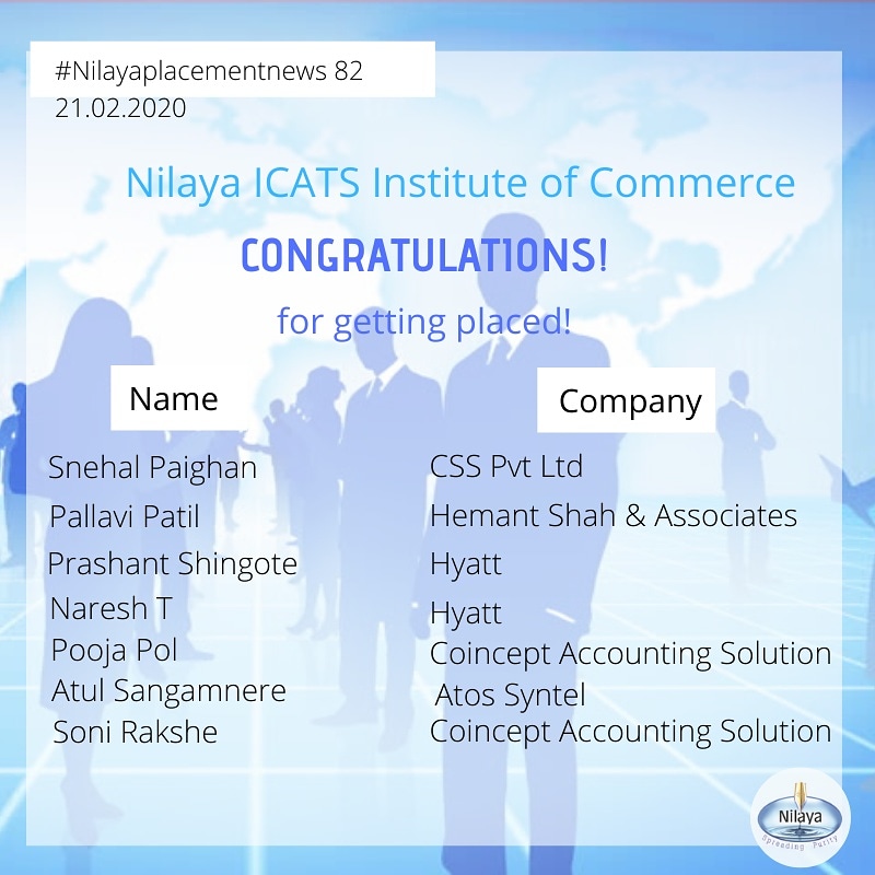 NilayaGroup's tweet photo. निलयाआयकॅट्स तर्फे आमच्या सर्व यशस्वी विद्यार्थ्याचे नामवंत कंपनी मध्ये प्लेसमेंट झाल्याबद्दल खुप अभिनंदन. तुमची प्रगती हेच आमचा यश. हुशार व होतकरू विद्यार्थ्याना चांगली नोकरीची संधी मिळावी हेच आमचं उद्दिष्ट.
#nilayaeducationgroup #nilayagroupofeducation #nibe #icats #finance https://t.co/7phFY2dHOx