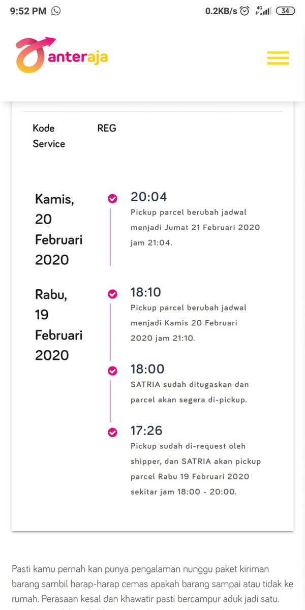 RH_Muyot's tweet photo. @anteraja_id @tokopedia @TokopediaCare ini pick up nya diundur undur terus, kapan nyampenya kak. 
Ini no resinya 10000127537832.. https://t.co/Tufu7slRXk