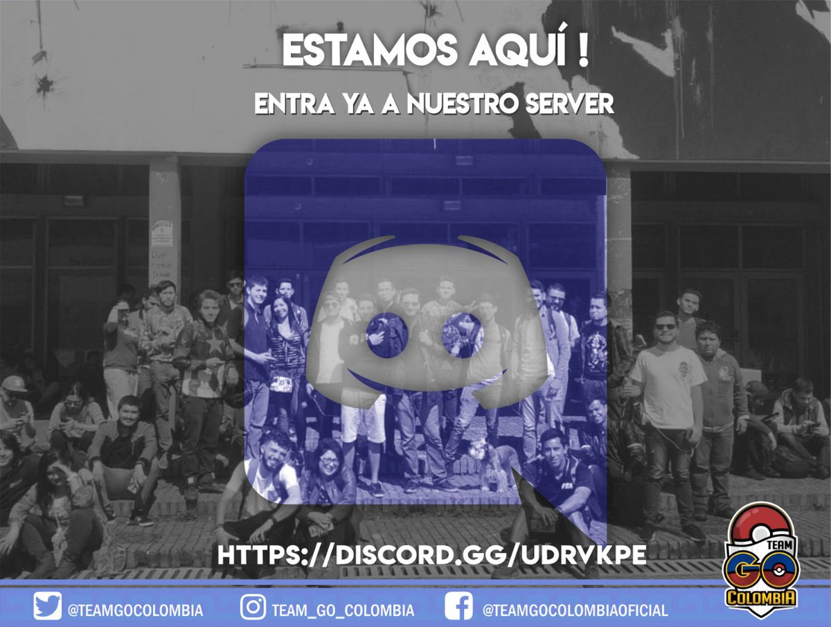 teamgocolombia's tweet photo. Entrenadores

Queremos invitarlos nuestro servidor de Discord donde podrán interactuar con entrenadores de todo el país y estar al día de todas las noticias sobre Pokémon GO (Eventos, PVP, Community Day, etc).

Link de invitación: https://t.co/lSIKauplQg

Sorpresas vendrán..!✨👀 https://t.co/lvqf8K8siM