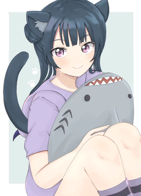 ヨハネコちゃんとサメ?? (猫の日!) 