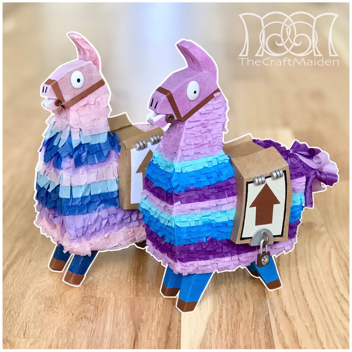 TheCraftMaiden's tweet photo. Yay! Another video up on #YouTube! ✨
This time I decided to remake a #Fortnite #LootLlama made in 1 day (the wonky one in the picture), and the new one took about 1 week to finish 😅 https://t.co/faq6yRJydg
Hope you enjoy it! 😁✨ 
#epicgames #diy #papercraft #paperdiy https://t.co/Q1YUnZKk5u