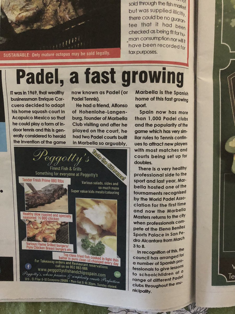 Acedotor's tweet photo. Nuestro artículo en #Euroweekly sobre el #Padel en #Marbella Calentando motores para el @WorldPadelTour #SanPedro @Del_DepMarbella @ManoloCardena @meridajavier @javigane #PiscisComunicacion #deportes https://t.co/16DVMtdSzg