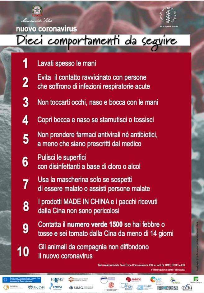 cuenews_it's tweet photo. Speciale #coronarvirusitalia ☣
Dall’Istituto Superiore Sanità e Ministero della Salute arriva un decalogo sul #coronavirus!😷⤵️
#BiomedicalCuE #CuE
#Medicina #COVID19 #Codogno #Burioni #epidemia #quarantena #pandemia #farmacia #vaccino #vaccini #novax #farmaci #virologo #virus https://t.co/10nfSNQ8H3