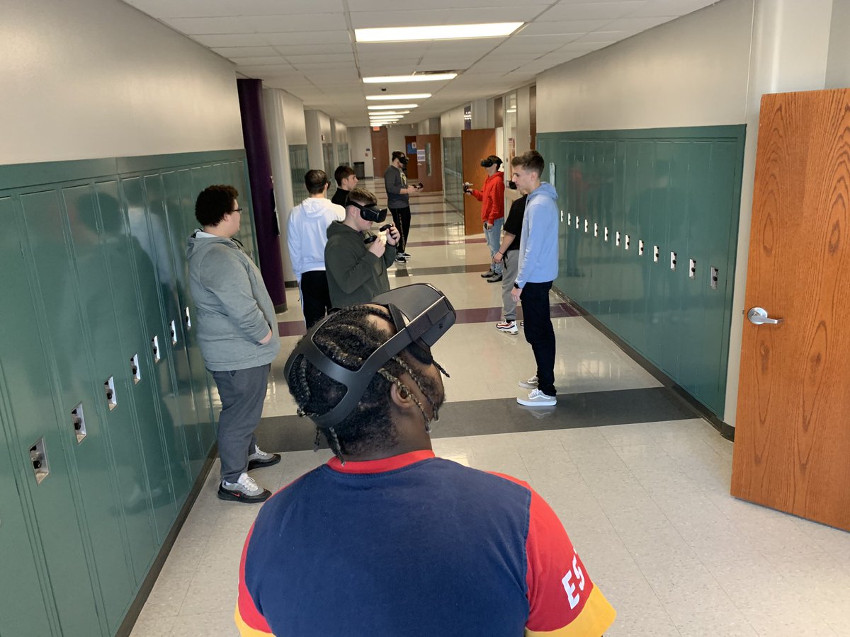 d_kaser's tweet photo. Testing out @grove_learning management system on our 6 @oculus Quest devices. Learning the ropes, but we like what we see so far. https://t.co/1ZLP0p1ie2