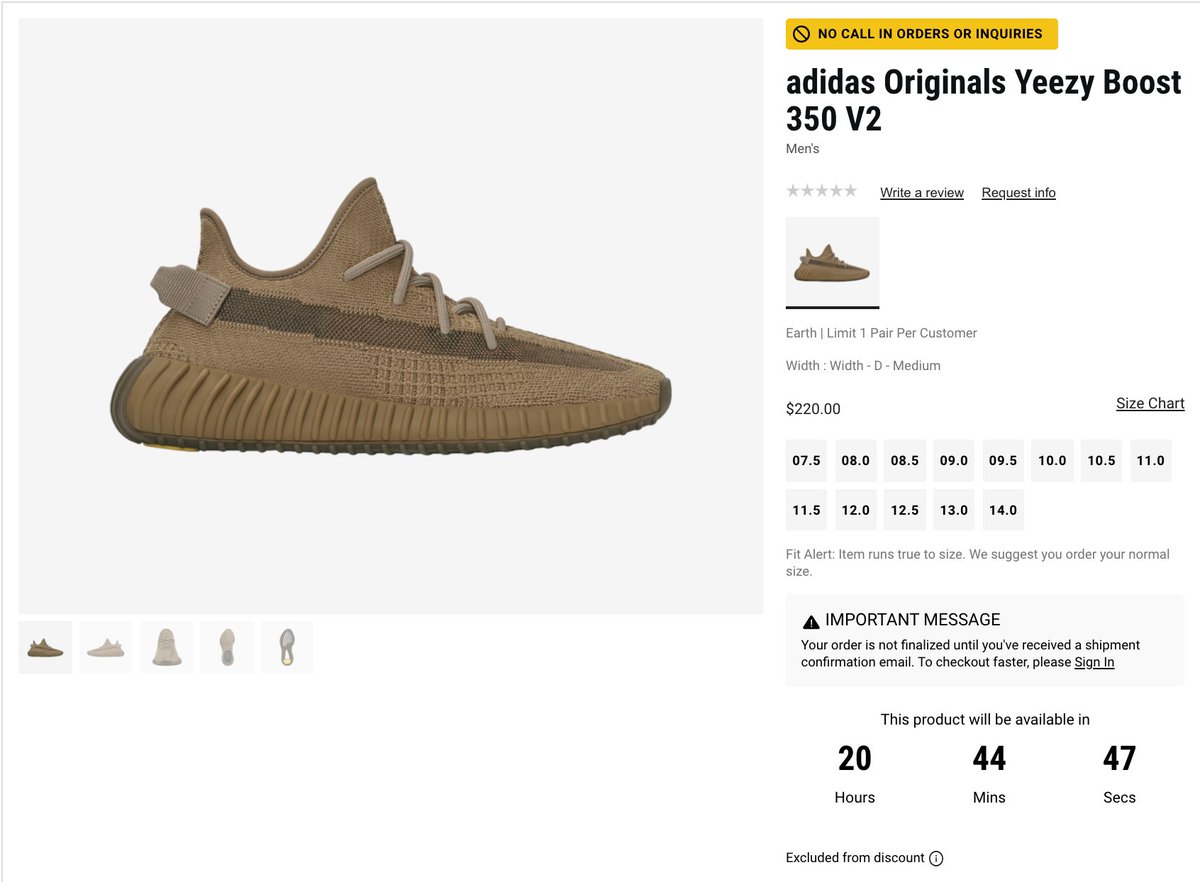 Adidas Yeezy Boost 350 V2 Earth Zeros