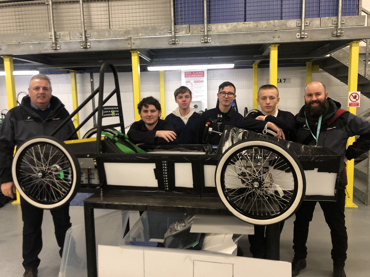 Thanks to Craig &amp; Martin from <a href="/TurkeyRedMedia/">Turkey Red Media</a> for coming down to <a href="/WestCollScot/">WestCollegeScotland</a> today and for our helmets and race suits! 😁

See you on race day 🏎

#Greenpower #F24