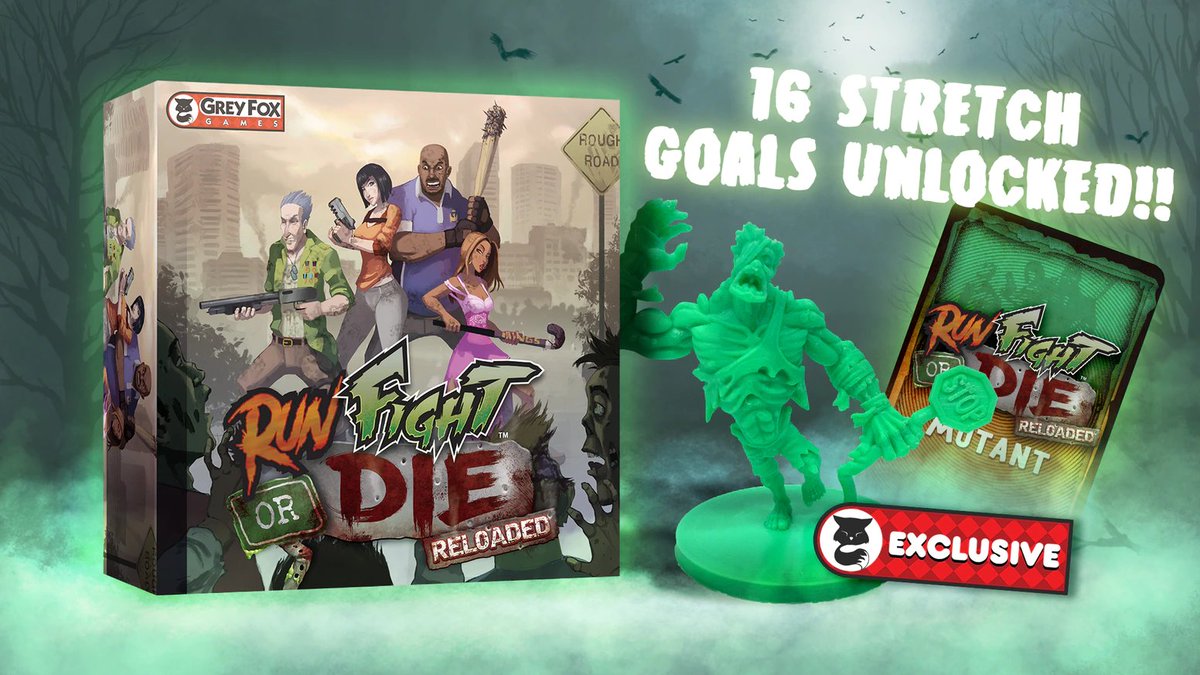 GreyFoxGames's tweet photo. An exclusive edition of Run, Fight, or Die: Reloaded, available only directly from us that contains loads of extra goodies might be just what you need to make it through the winter. 
https://t.co/NFHv8qMEUC #Boardgames #RunFightOrDie https://t.co/58Aq5wN45B