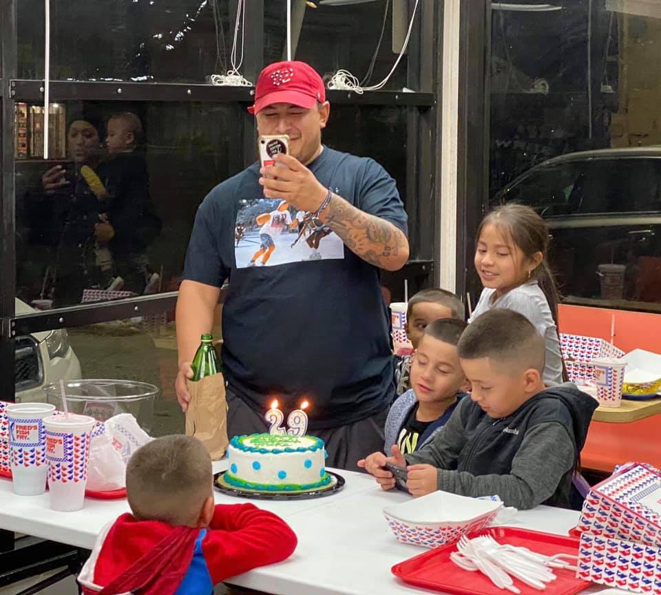 MaddySkye's tweet photo. Another San Antonio birthday takes over Fred's Fish Fry with a party that was 'pistachio nuts.' The birthday boy said his fam &amp; friends ate enough fish to 'restock Calaveras Lake.' STORY ➡️ https://t.co/6r7GP2hcRK @mySA https://t.co/TGOrYhDrwR