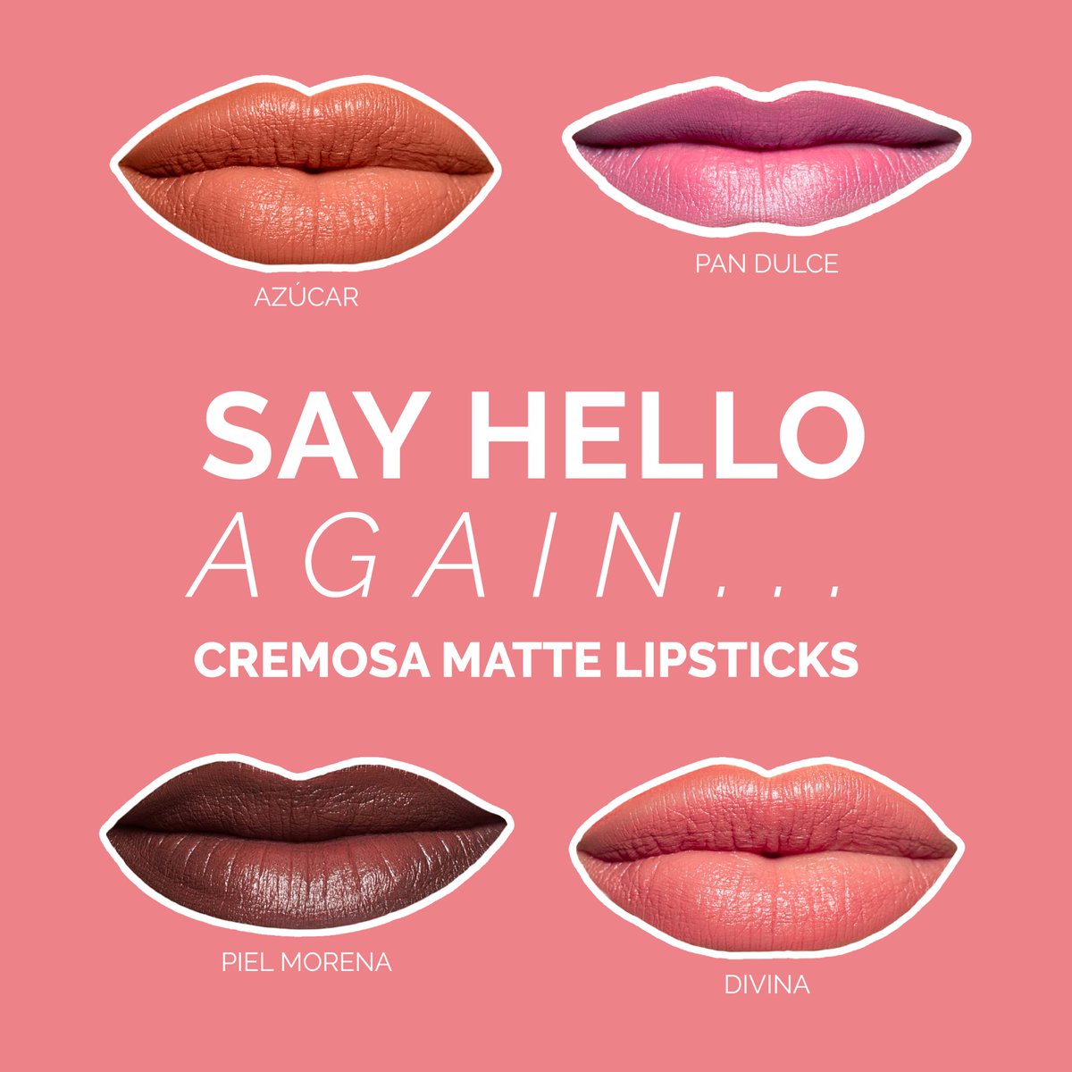 ViveCosmetics's tweet image. Shop our most neutral, creamiest and pigmented lipsticks! 💄We’re happy to welcome back many of your favorite Cremosa Matte Lipsticks 💕! Use code at checkout for FREE SHIPPING with an purchase of a Cremosa Matte Lipstick. CODE: “SpringCremosa”. 💋
#vivecosmetics #cremosa