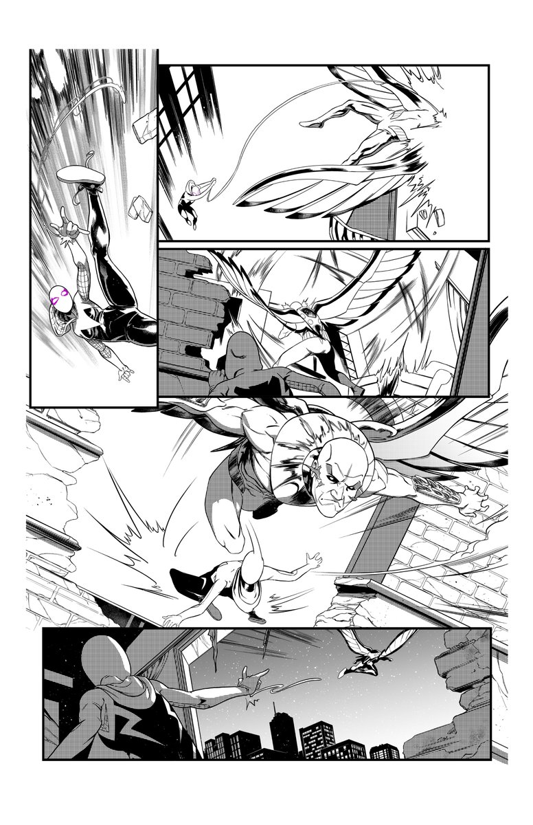 I don't share my sequential work nearly as much as I probably should so here's my recent Spider-Gwen sample pages 