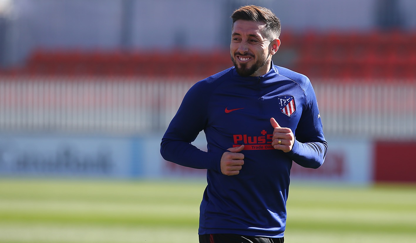 Héctor Herrera, en la sesión del Atlético de Madrid (Foto: ATM).