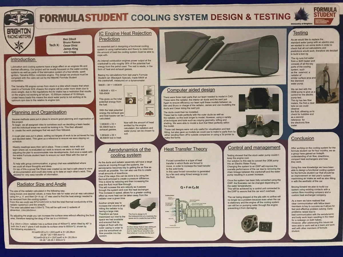 BrightonUniFS's tweet photo. Engineering Project Exhibition Day: Our Level 6 Engineering students working on their major projects presented their posters on Wednesday, looking very sharp! https://t.co/T1j78M5LXL