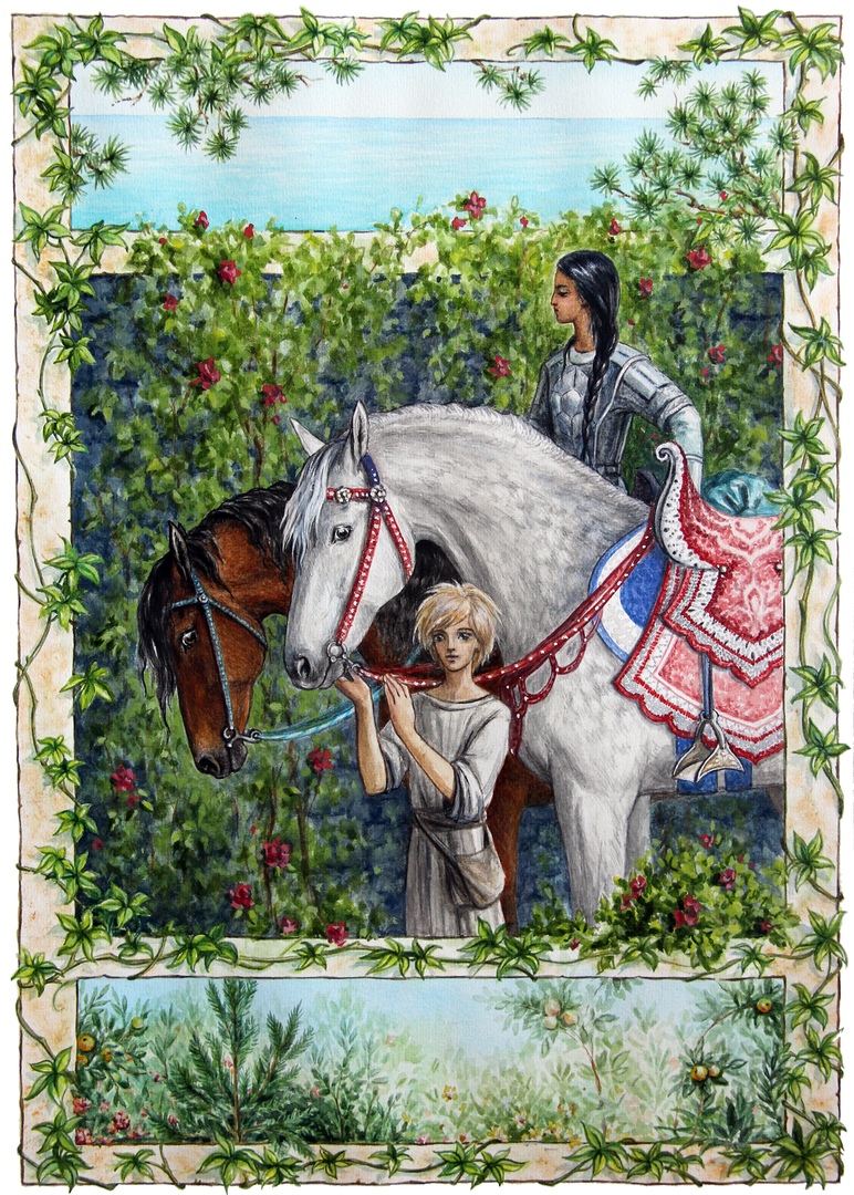 ArtTelion's tweet photo. The Chronicles of Narnia .  The Horse and His Boy 
#ArtistOnTwitter #art #illustration #books #aquarelle #horse #equine https://t.co/q2Rzl9kDjM