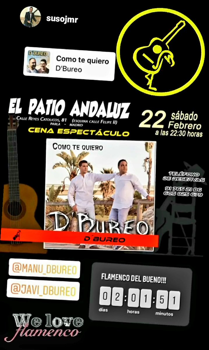 Os esperamos mañana sábado 22 en #ElPatioAndalauz de #Parla!! Vamos a liarla!! 😜😜...Saludos familia!!!