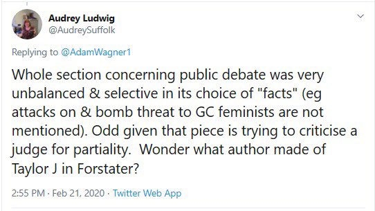 And the lie has clearly worked... As this recording by  @BBCRadio4  @BBCWomansHour captured at a ‘Woman’s Place UK’ event last month - A woman joined WPUK after hearing about the (non existent) “bomb threat”!