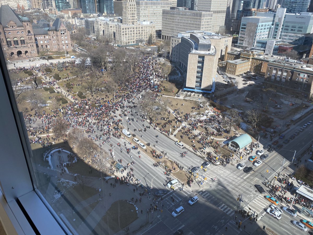 Today at Queen's park. Photo courtesy of a good friend of mine. #osstf <a href="/OSSTFD19/">OSSTF Peel Teachers</a> <a href="/osstf/">OSSTF Communications</a> #cutshurtkids #StayStrong