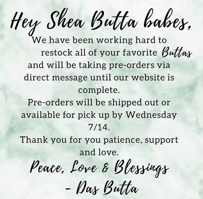 tyleerandco's tweet photo. My friend @aisadaisyy has a homemade Shea butter line to bring moisture and shine to your skin and make you silky her business name is @dasbutta.co on insta https://t.co/42w2IsUwSs