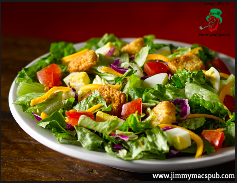 JimmyMacspub1's tweet photo. “A salad is not a meal it's a style”. Enjoy our House Salad- Fresh greens topped with tomato, cucumber, onion, jack &amp; cheddar cheeses, croutons and bacon. https://t.co/9v6tJ9SNkX