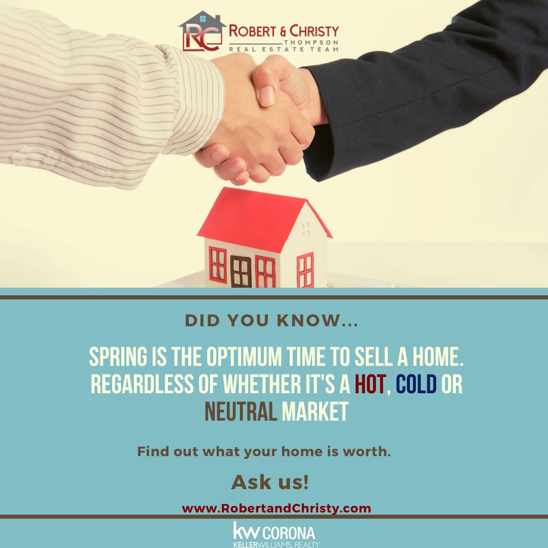 Robert_Christy's tweet image. Spring is Coming! 
Is it time to sell your home? Do you deserve a better house?
Appraisal? Home worth?
Talk to us! We can help!

Robert &amp;amp; Christy Real Estate Team
(951) 271-3068
buff.ly/2ANfQGG

#Springlisting #SellwithUs #Listing #RobertandChristyTeam  #CoronaRealestate