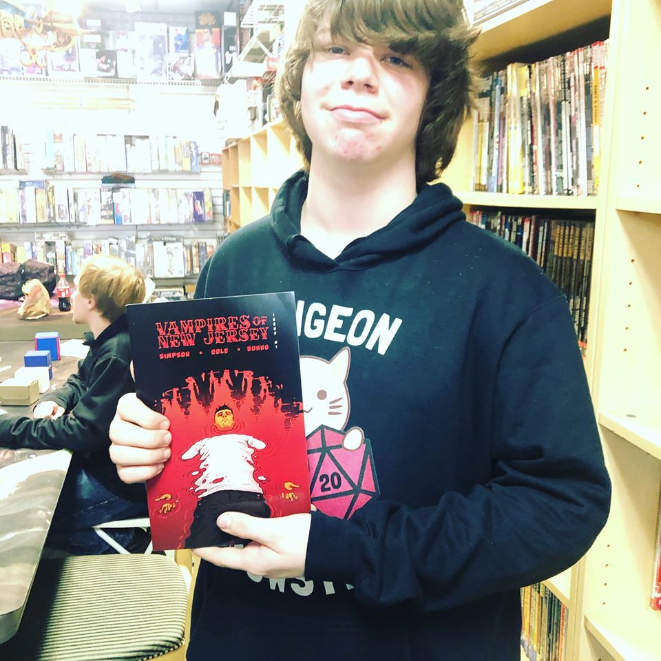 VampiresNJ's tweet photo. I met a fellow comic creator at Ron’s Comic World that digs my book. Thank you Darrin Bowker! #nj #vampiresofnj #getbitten #comics #comicbooks #comicbookcollection #igcomics #igcomicfamily #comicfam #igcomicfam #indiecomics #indiestore #shopsmall #nj #newjersey #indieartist https://t.co/3CBR29Q03Z