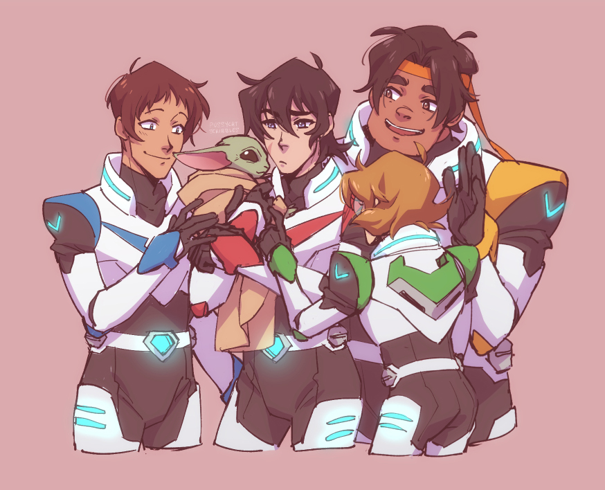 pussycat_tweets's tweet photo. Baby Yoda meets Team Voltron! Just picture Shiro giving Baby Yoda a ride on his shoulders and Coran being some sort of babysitter extraordinaire, and Allura letting Baby Yoda play with her hair while she takes Very Serious coalition vidcalls 😭 https://t.co/vaC5gkjGTj