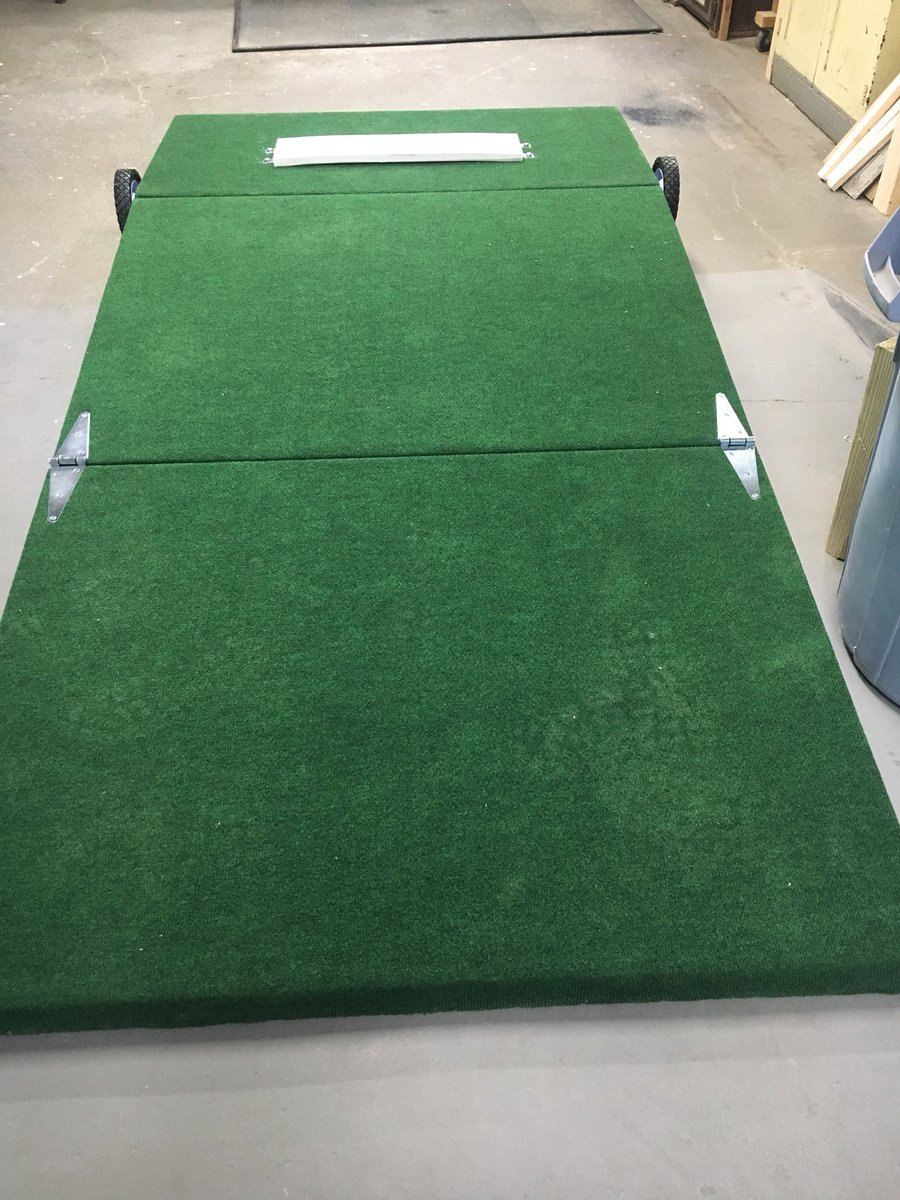 BrianCray6's tweet photo. Here is the NHS Baseball team’s new portable pitchers mound, a be shout out thanks to George Visbeek for building it and to Koopman lumber for donating all the materials #nhsbaseball #letsgooooo https://t.co/XIoKwLhFVF