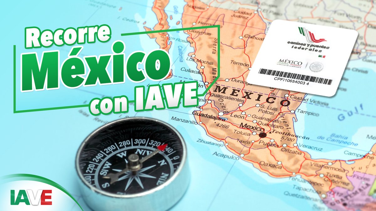 Cuando viajes por México, hazlo con IAVE.
Solicítala en el 800 322 8352
Envío a toda la República.