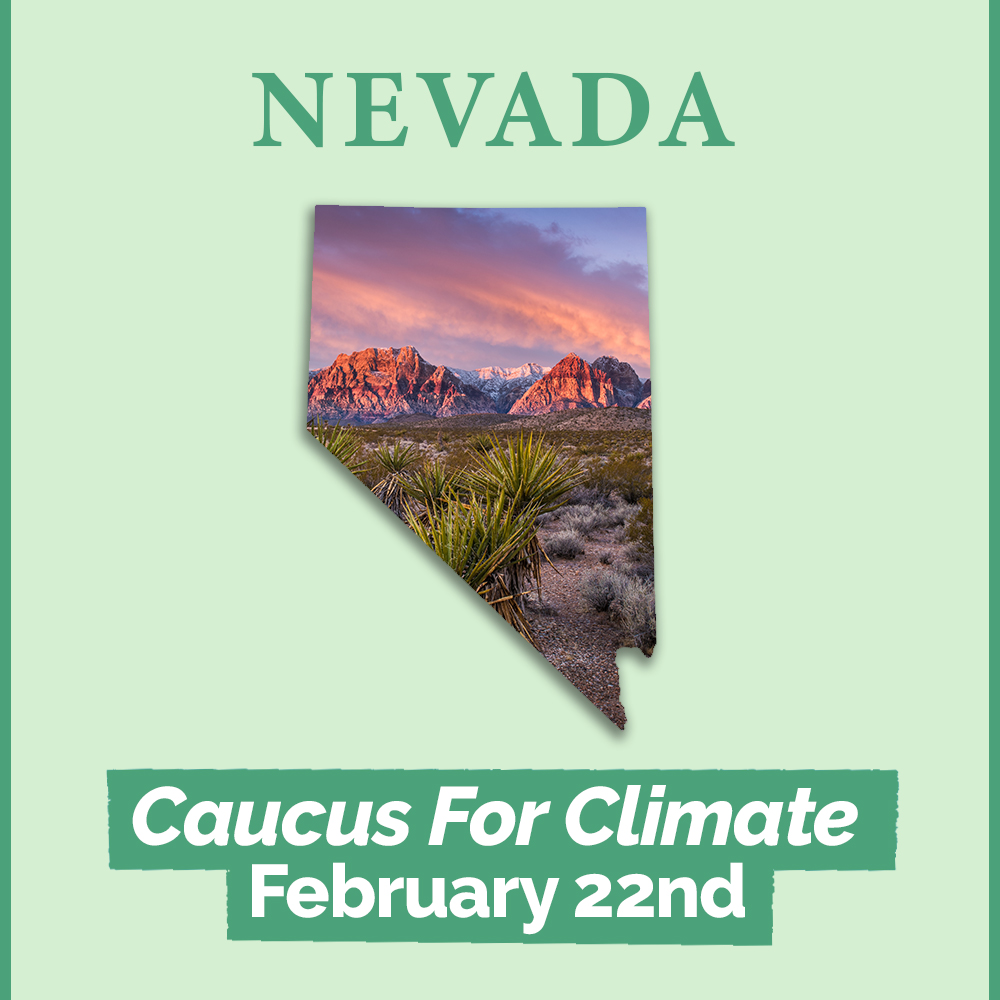 Chispa_NV's tweet photo. The Nevada caucus is TOMORROW, and climate change is one of the top issues for likely voters, especially Latinx voters.
Make your voice heard at the Nevada caucus and #CaucusForClimate! It's time to #ChangetheClimate2020. https://t.co/fXQgiKIPT6