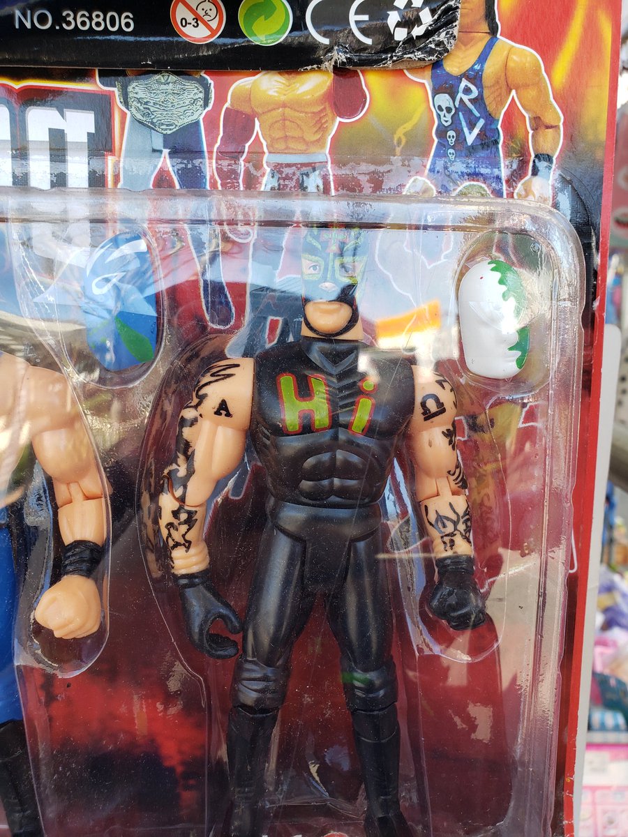 Hank503's tweet photo. This weeks #FigureFriday is a closer look at these bootlegs I found out in San Jose! I didnt pick them up at the time but a coworker is shipping them to me! We got a RVD x 123 Kid hybrid and a Hi Rey Mysterio!!!! #figlife @FullyPoseable #legwork @doingthefavor #BudgetCollecting https://t.co/sxMMv0d0p1