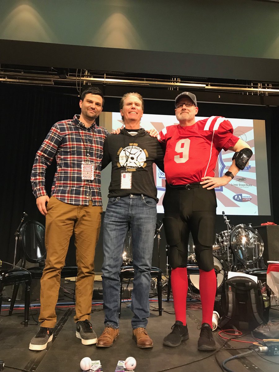 dfwticket's tweet photo. #badradio ⁦@bracketdan⁩ ⁦@NotJackKemp⁩ w Chappie! #ticketstock2020 https://t.co/x8gWVYyl9e