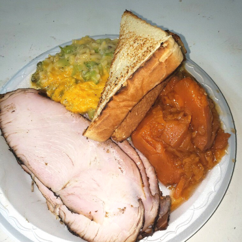 d_joynt's tweet photo. Smoked turkey, candied yams, and broccoli casserole = Deliciousness and Happiness
*
#daddydzbbq #daddydz #bbq #bbqlovers #bbqribs #bbqchicken #beefbrisket #pulledpork #smokedturkey #atlanta #atlantaeats #atlantafood #atlantafoodie #dessert #goodfood #delicousfood https://t.co/tKzjGjBTbU