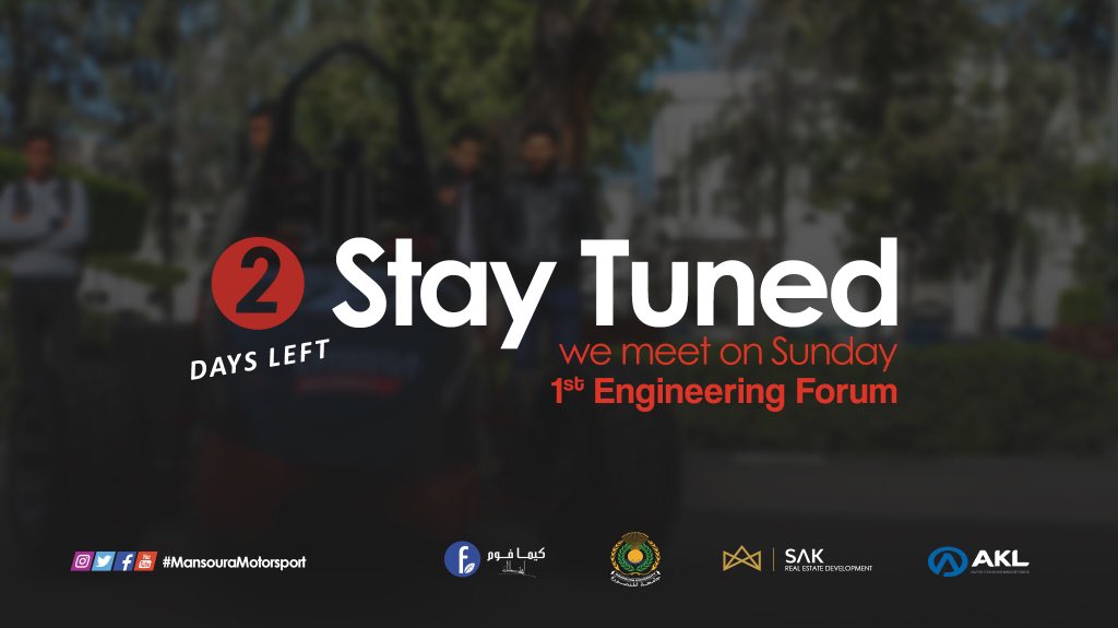 MansMotorsport's tweet photo. As Usual, We never miss a chance in big events without leaving our trace on its ground. 

This upcoming Sunday you all can come and see our Auto Gallery, and meet our crew members in the 1st Engineering Forum of Mansoura University. https://t.co/o7CsSPdskm
