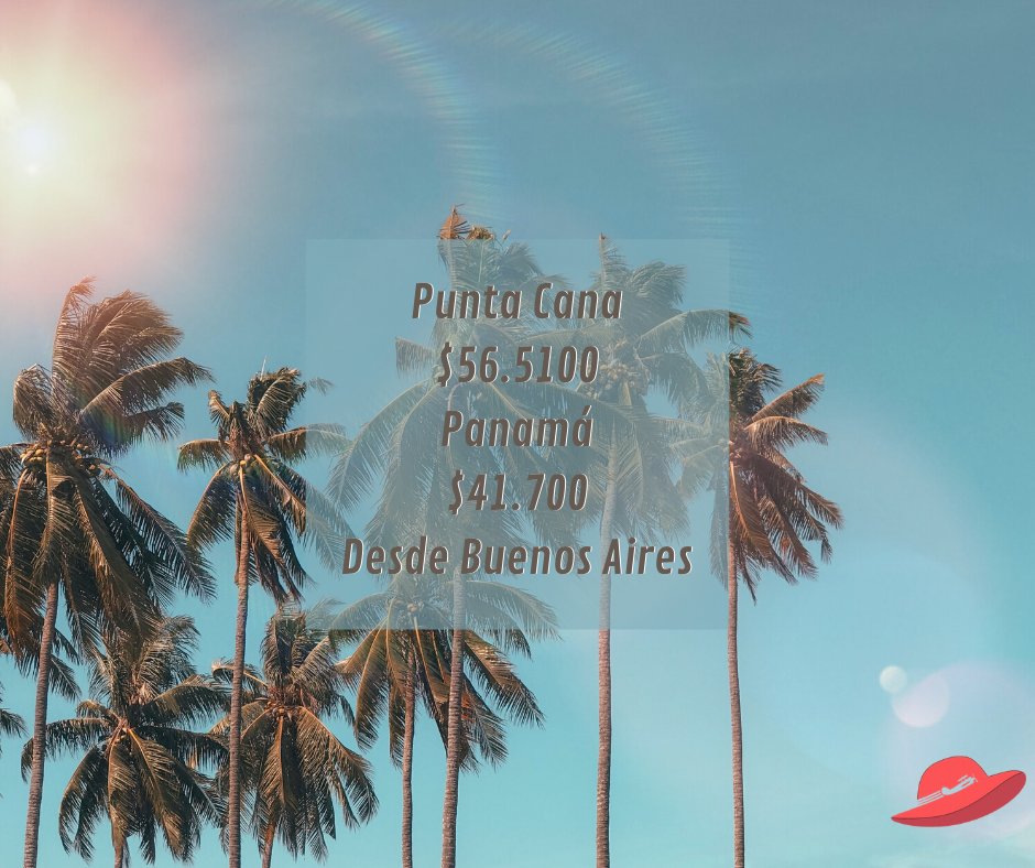 LadyVuelos's tweet photo. Para los piratas del Caribe ⛵
#PuntaCana 🏝️ desde #BuenosAires $56.065
Marzo, Abril
Incluye impuesto PAÍS  
Ver fechas ---> https://t.co/JtH5myvSGv

#Panamá 🏙️ desde #BuenosAires $41.719
Abril, Mayo
Incluye impuesto PAÍS  
Ver fechas ---> https://t.co/gIFlcg4zGh https://t.co/G51LMdwuic
