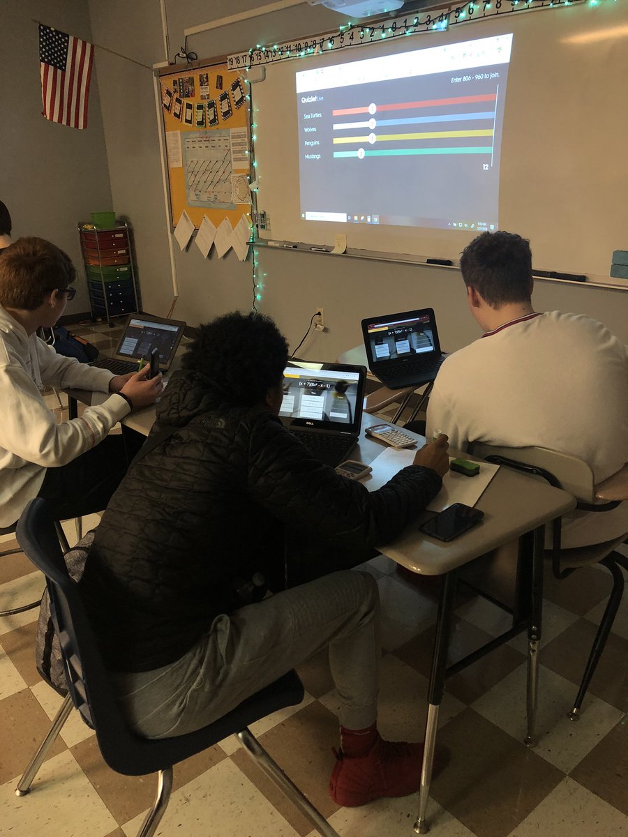 MrsNorwine's tweet image. A competitive game of @quizlet live in Lab today! #alg1chat #iteachmath #mtbos