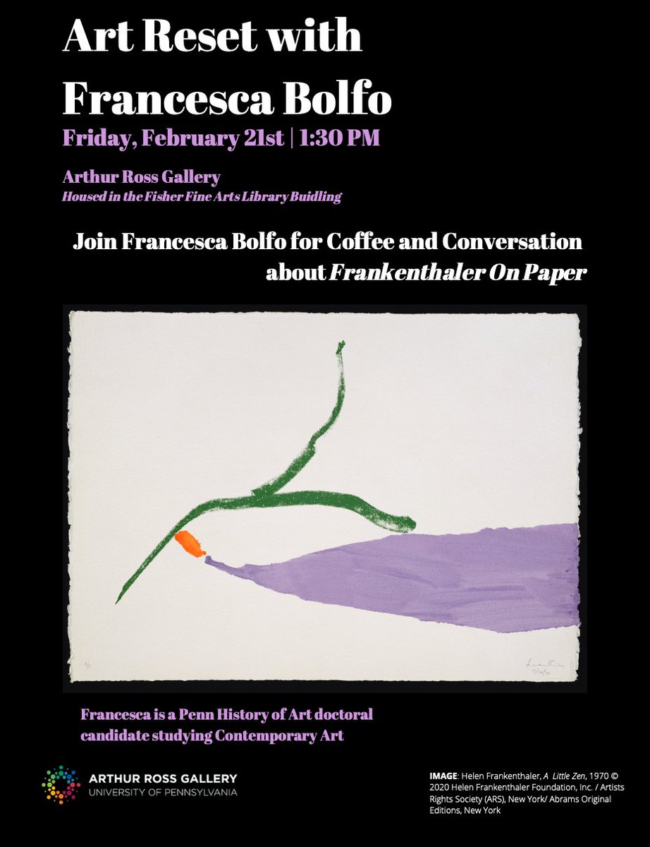 Arthur_Ross's tweet image. Join us TODAY at 1:30 PM for Art Reset with Francesca Bolfo!