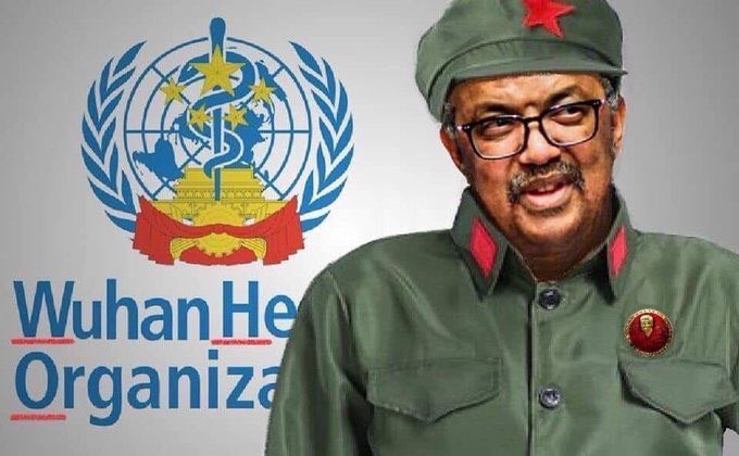 SolomonYue's tweet photo. The free world must ask more questions about #coronaviruschina truth. This indicates both Comrade Director General @DrTedros of @WHO &amp; Emperor Corona will respond to worldwide pressure on China must come clean &amp; allow experts to visit this drop dead virus epicenter - Wuhan. https://t.co/5fDqiZbX6U