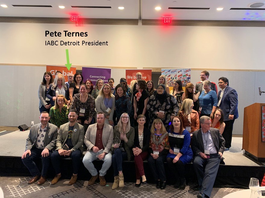 DetroitIABC's tweet photo. @DetroitIABC was a Chapter Leadership Award winner! Congratulations! @Ternespt attended the event representing the Detroit chapter. #IABCLI https://t.co/QcyqZgzsjg