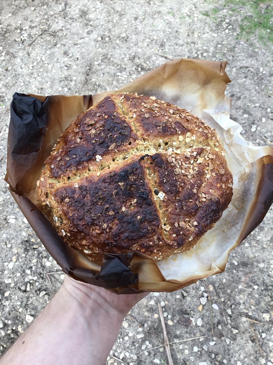 snap_forest's tweet photo. Four breads cooked on the campfire @snapweston holiday club. Rye sourdough, rustic white, soda bread and garlic naans. Each one has gone down a treat! #snapforest #outdoorlearning https://t.co/TKrYPPDF4j