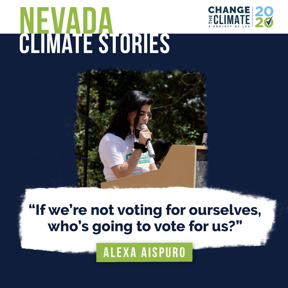 Chispa_NV's tweet photo. ICYMI: Our superstar organizer @_alexaal spoke with the Washington Post this week about why climate change matters to her as a young Latinx voter. #ChangetheClimate2020
Check out the rest of her story here: https://t.co/zPFJ32HrBQ https://t.co/NxNrUr28zA