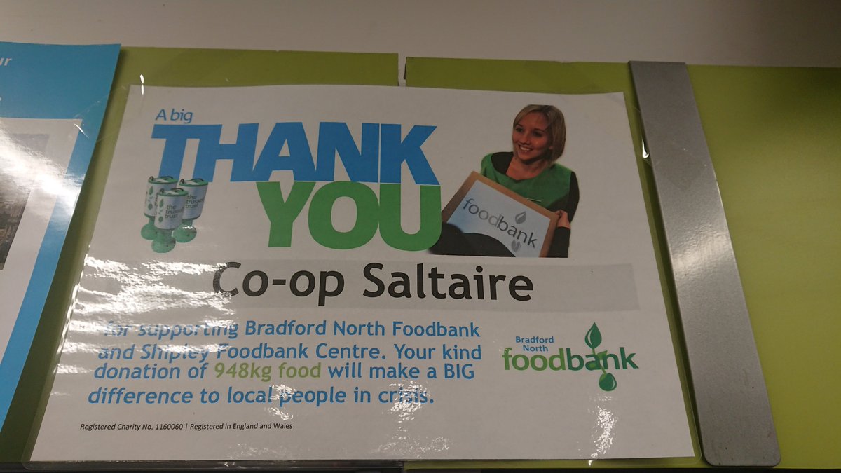 Huge thank you to all our customers and #Saltaire residents who gave almost a tonne of donations in 2019 to <a href="/BfdNEfoodbank/">BradfordNth Foodbank</a> and #Shipley Foodbank centre!
#ItsWhatWeDo #CoopRadio