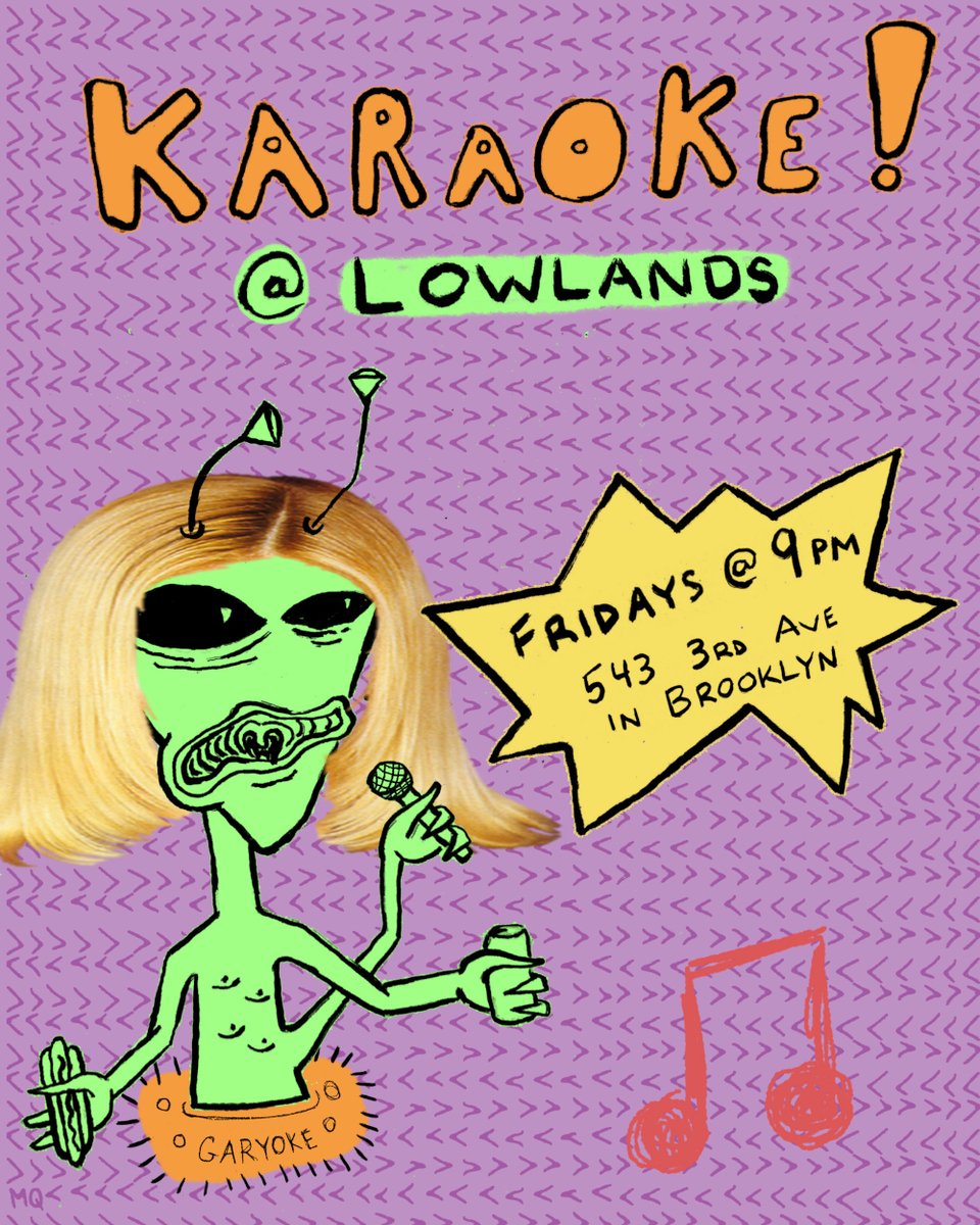 TONIGHT!! it's KARAOKE at Lowlands!! #brooklynkaraoke #nyckaraoke #cocktails #drinkup #thirsty #brooklynparty #brooklynevents #brooklyneventspace #brooklynbar