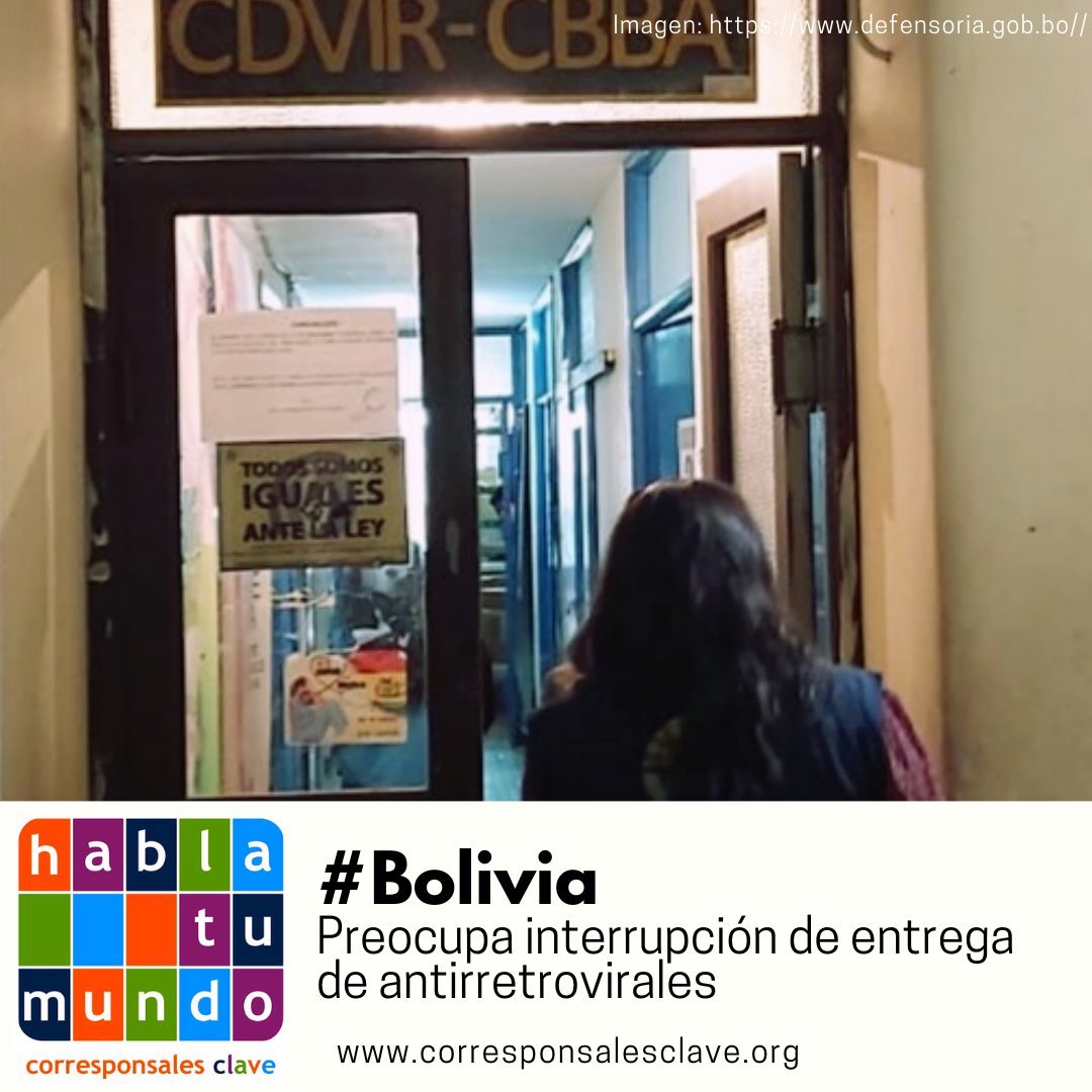 CorresponsalVIH's tweet photo. En días pasados se denunció el desabastecimiento y racionamiento de #ARV. Un representante del CODESIDA Cochabamba nos dio a conocer otras demandas que tienen las PVVS. Por @marlenecaero https://t.co/3TqaC3tCT7 #bolivia #cochabamba #codesida #genxpert #vih #antirretrovirales https://t.co/XtIuPh6qXM