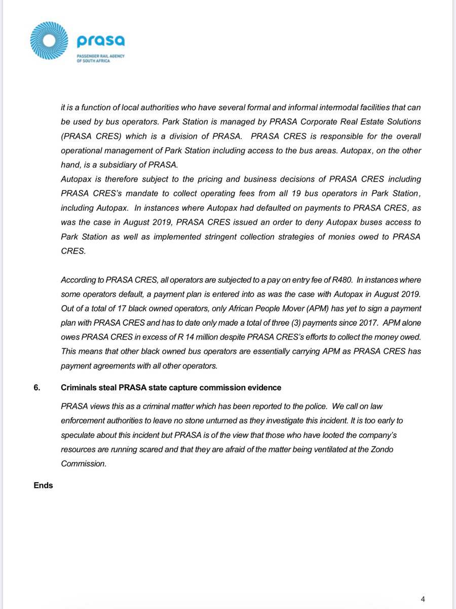 📋PRESS STATEMENT 📋

In case you missed today’s Media Briefing (PRASA POSITION ON KEY ISSUES)

Find it here at your fingertips 👇🏾👇🏾👇🏾 <a href="/Makhosini/">Makhosini Mgitywa</a>