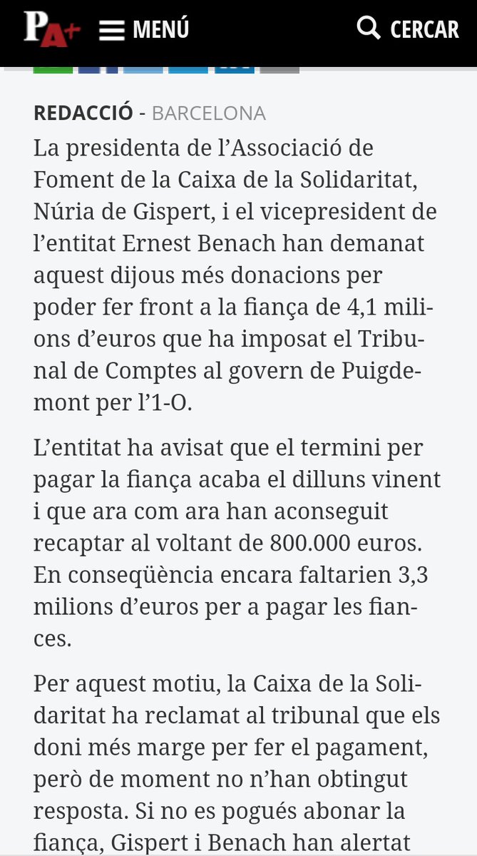 Ormellix's tweet photo. Mentida. Gràcies a la solidaritat dels Espanyols, xq si fos per nosaltres, la caixa es quedava buida. 2 dies abans us faltaven 3.3 milions.
Els catalans us estem dient: PROU. https://t.co/JWH2KpdjcR