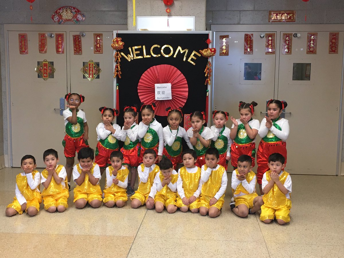 Calmeca celebrating Chinese New Year.  Our prek students performed.