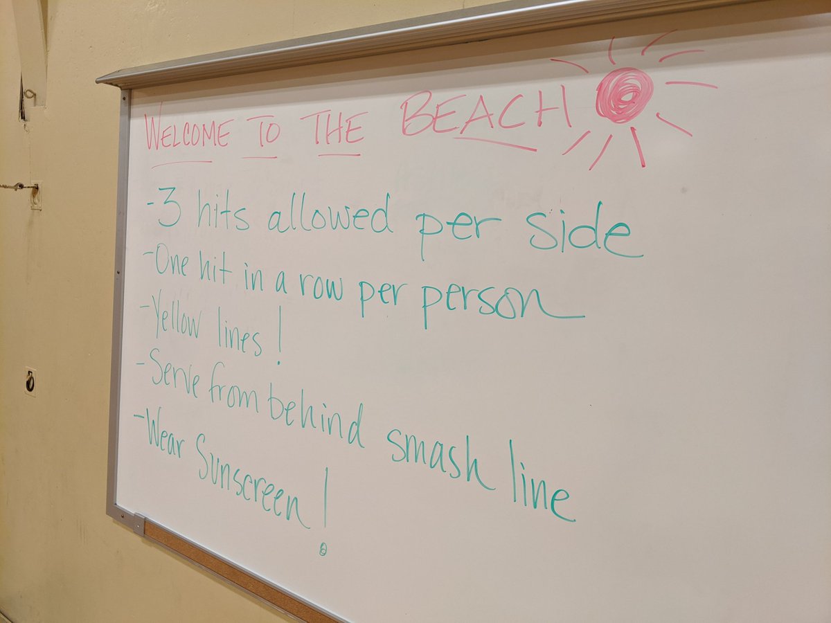 TMSHyLo's tweet photo. Beach Volleyball at TMS! Sand in your toes! #TMSPE https://t.co/UkjMlaRu5g