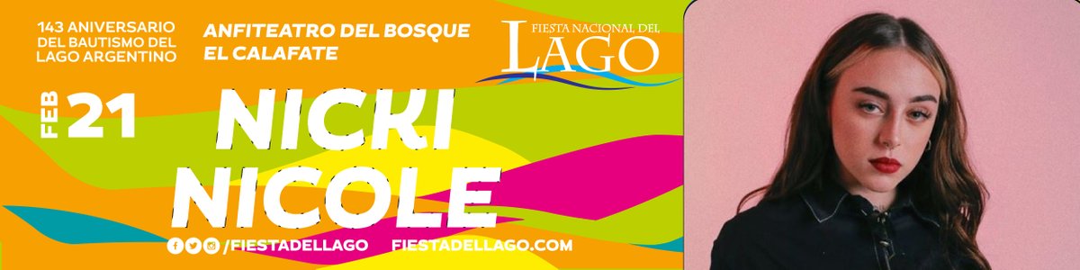 RadioChubut's tweet photo. 🙌#FiestaNacionalDelLago Hoy Noche de Trap y Hip Hop junto a #NickiNicole, #Wos y #DUKI #ElCalafate #FNDL https://t.co/q63QU4AptT
