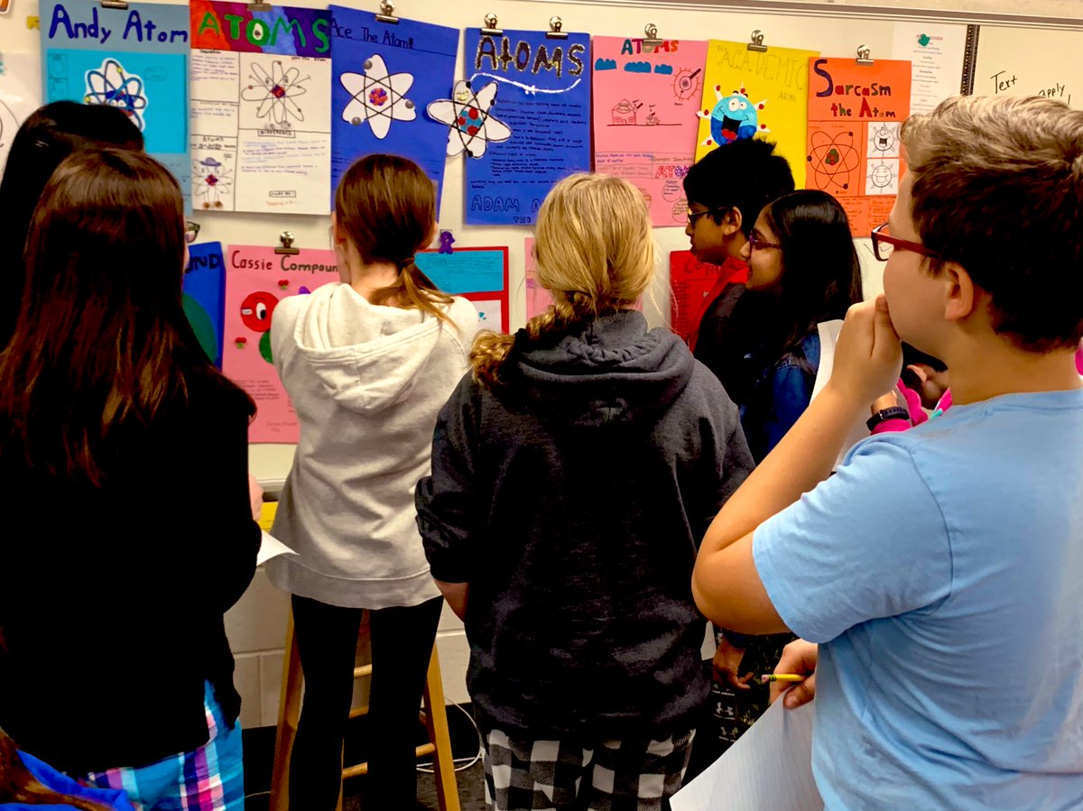 RLAllen1298's tweet photo. Chemistry poster gallery walk! @ShanahanMS #team602 https://t.co/lGpjhEZ7v9