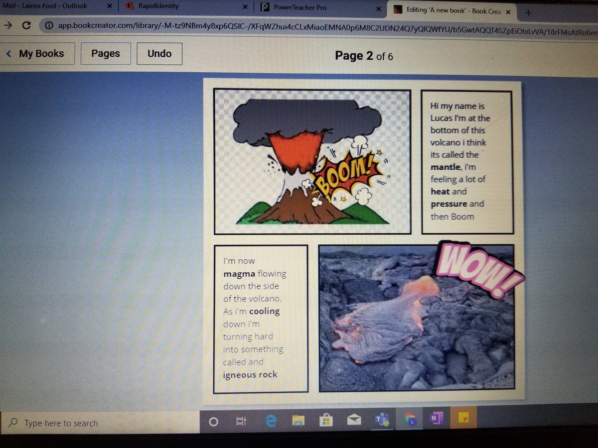 ford_lairen's tweet photo. Thank you @BookCreatorApp for allowing my students the platform to create stories and comics of the rock cycle! https://t.co/wkR0s4CuMQ
