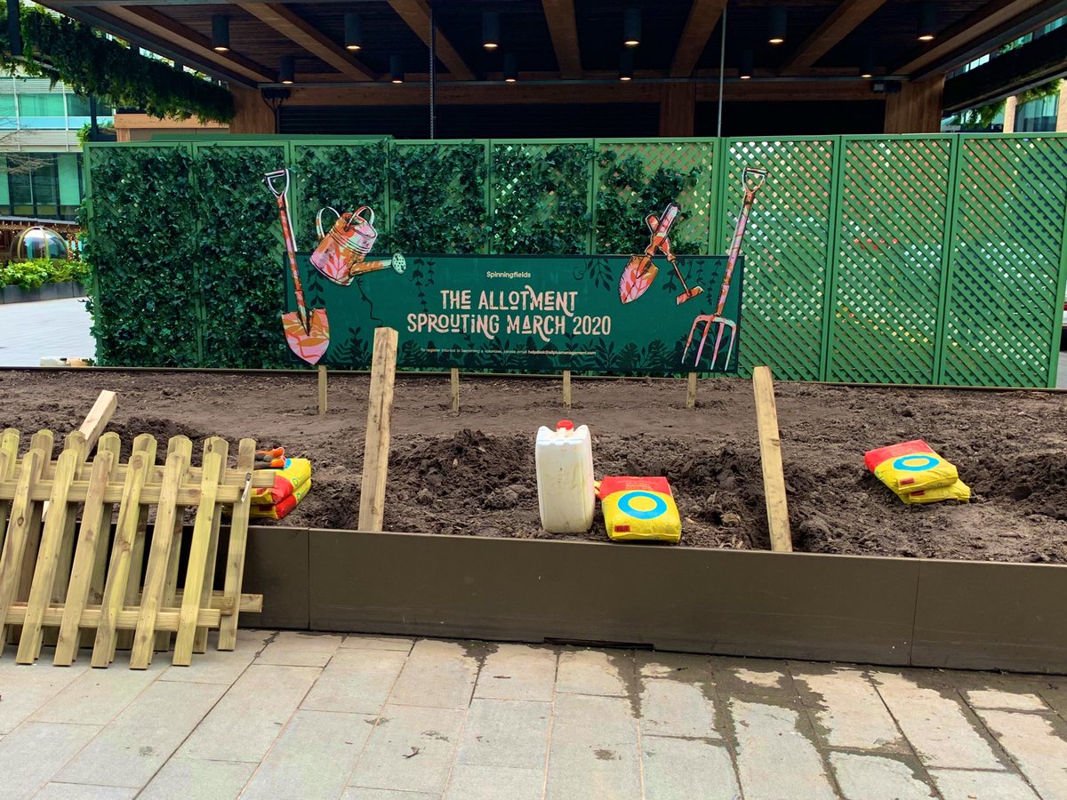 The Allotment coming to <a href="/Spinningfields/">Spinningfields</a> in March, growing fresh produce in conjunction with estate occupiers #letitgrow #community
